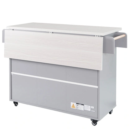 Kitchen Island with Trash Can Storage Cabinet