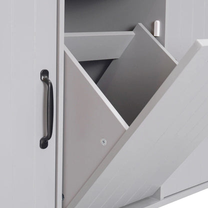 Kitchen Island with Trash Can Storage Cabinet