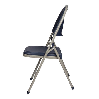 Hampden Furnishings Lusitano Collection Fan Back Folding Chair, Pack of 4