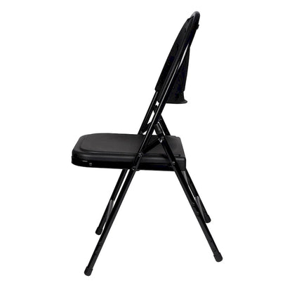 Hampden Furnishings Lusitano Collection Fan Back Folding Chair, Pack of 4