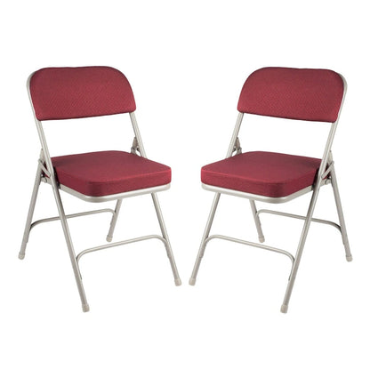 Hampden Furnishings Bernadine Collection Deluxe Fabric Padded Folding Chair, Pack of 2