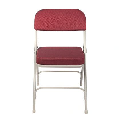 Hampden Furnishings Bernadine Collection Deluxe Fabric Padded Folding Chair, Pack of 2