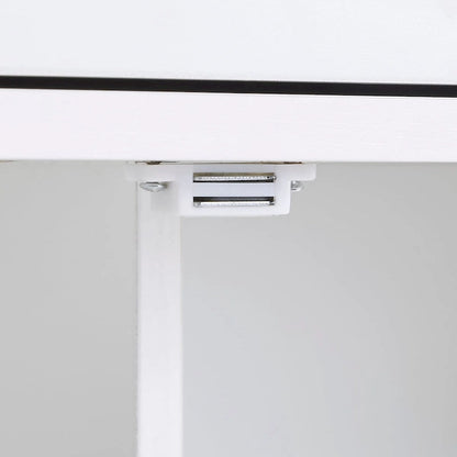 Rolling Kitchen Island with Divider and Internal Storage Rack