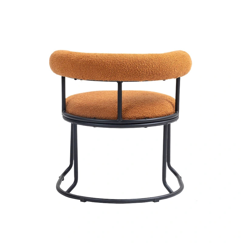 Mid-Century Modern Boucle Dining Chairs Set of 2