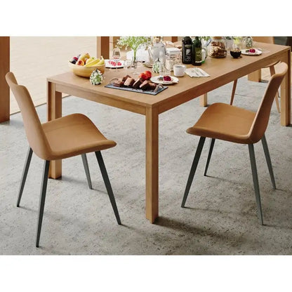 Stateside Suede Leather Covered Dining Chair (Set of 2) - N/A
