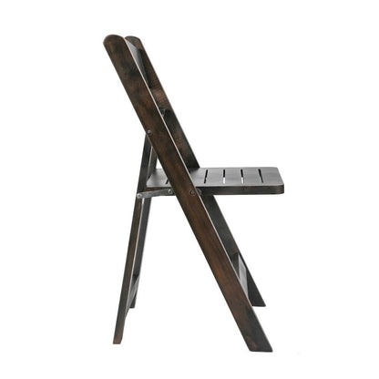 Commercial Grade Solid Wood Portable Folding Dining Chair - 17.5W x 18D x 31.25H