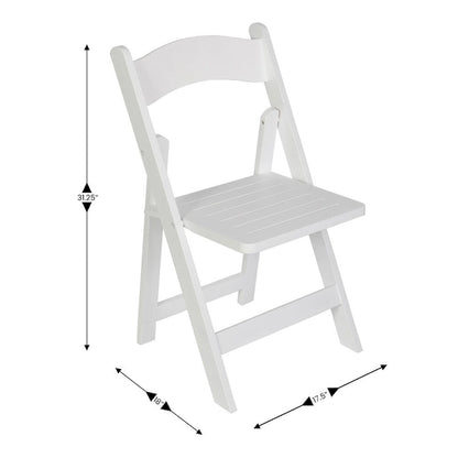 Commercial Grade Solid Wood Portable Folding Dining Chair - 17.5W x 18D x 31.25H