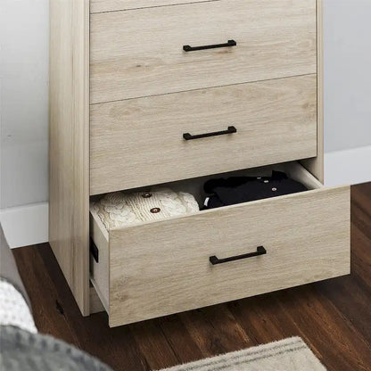 Ameriwood Home BrEZ Build Pearce Tall 5 Drawer Dresser