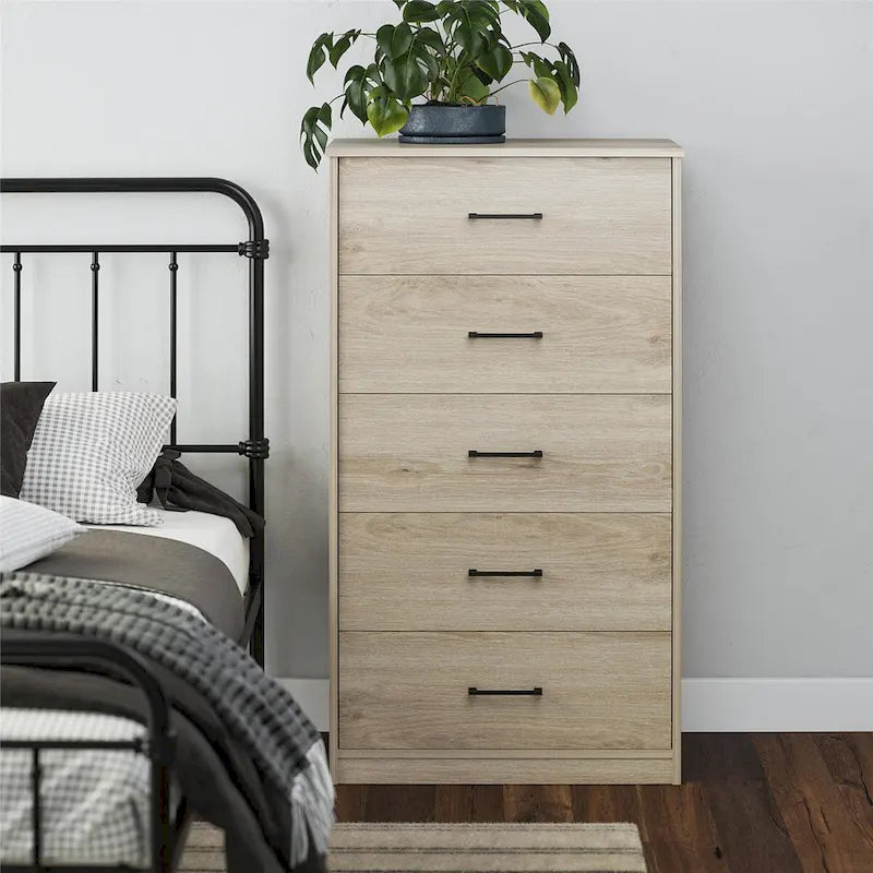 Ameriwood Home BrEZ Build Pearce Tall 5 Drawer Dresser