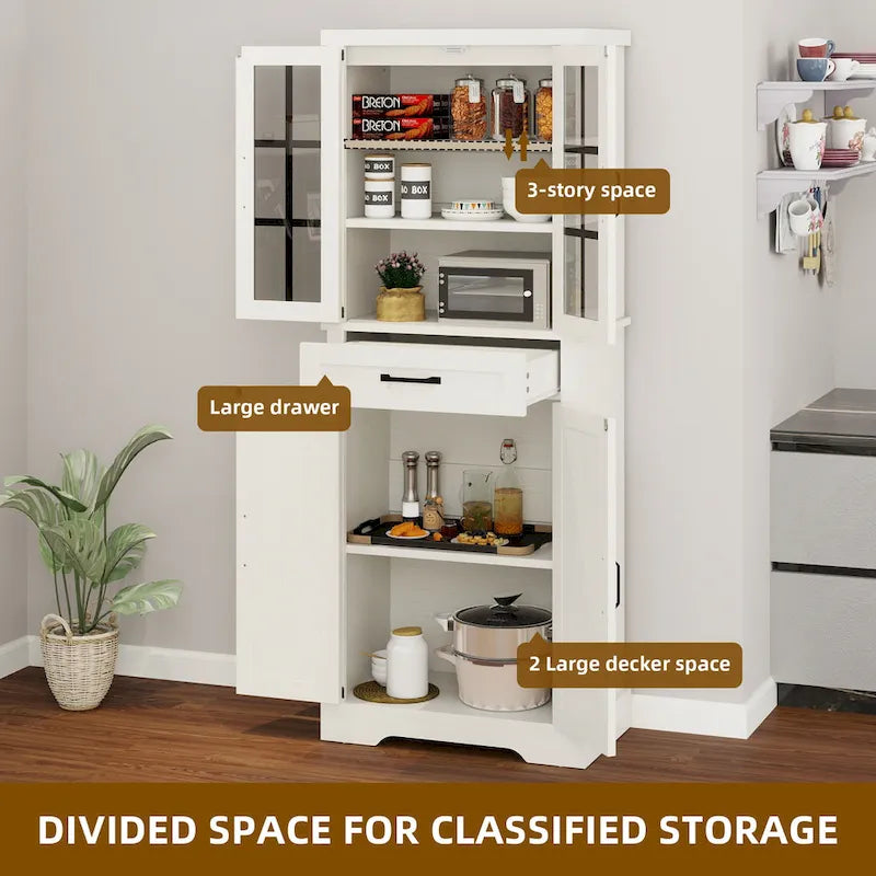 Farmhouse Kitchen Pantry Storage Cabinets