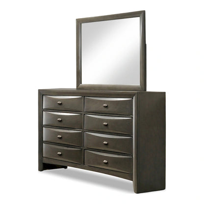 Furniture of America Brent Traditional 2-Piece 8-Drawer Dresser and Mirror Set