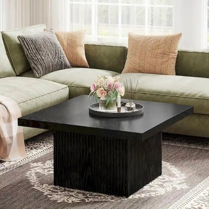 31.5 Inches Square Coffee Table for Living Room Mid-Century Modern Cocktail Table