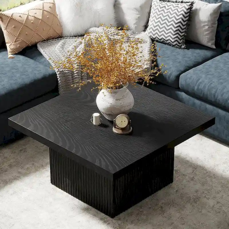 31.5 Inches Square Coffee Table for Living Room Mid-Century Modern Cocktail Table