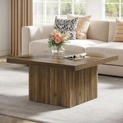 31.5 Inches Square Coffee Table for Living Room Mid-Century Modern Cocktail Table