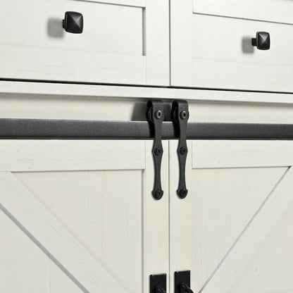 Farmhouse Kitchen Island with Power Outlet