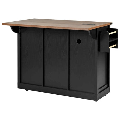 Farmhouse Kitchen Island with Power Outlet