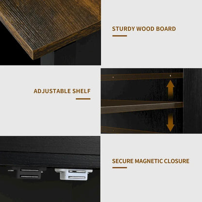 Rolling Kitchen Island on Wheels with Drawer Open Shelves & Doors