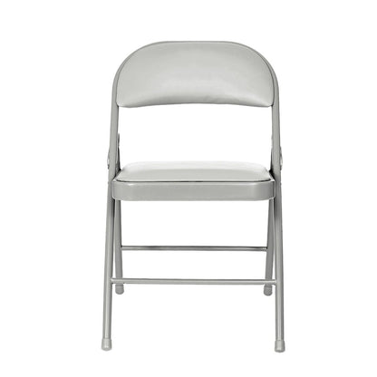 Hampden Furnishings Bernadine Basics Collection Vinyl Folding Chair, Pack of 4