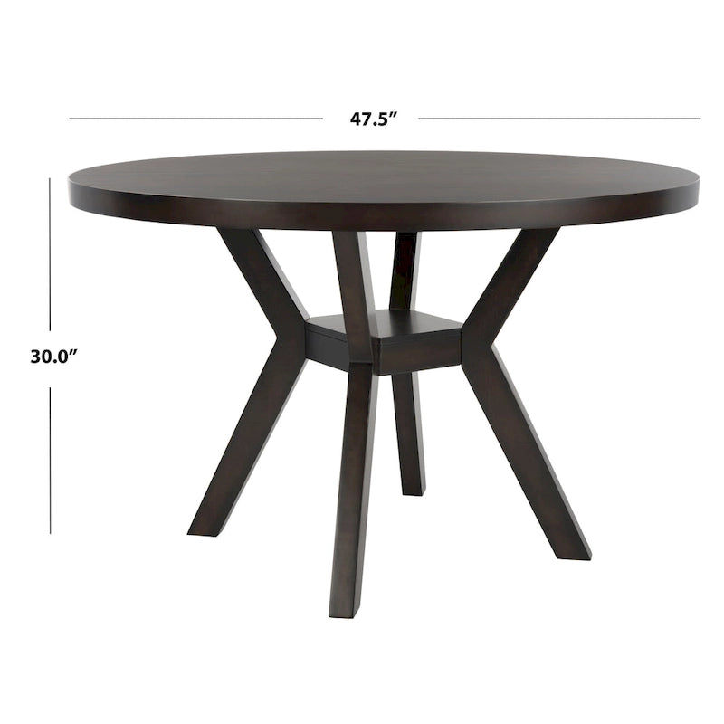 Round Solid Wood Dining Table, 48" Diameter x 30" Height