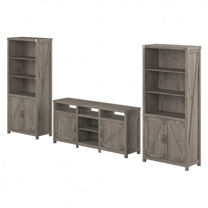 Cottage Grove TV Stand for 70 Inch TV with Bookcases by Bush Furniture