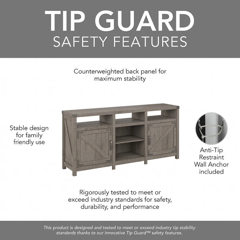 Cottage Grove TV Stand for 70 Inch TV with Bookcases by Bush Furniture