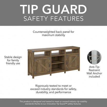Cottage Grove TV Stand for 70 Inch TV with Bookcases by Bush Furniture
