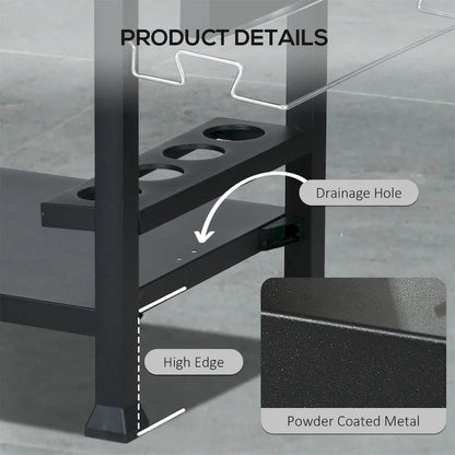 Outdoor Grill Cart with Foldable Side Table